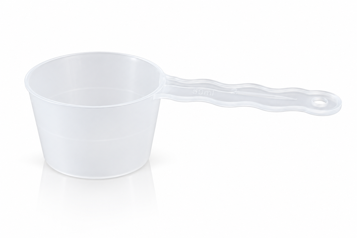 50 ml Clear Scoop- Scalloped Handle (100's)