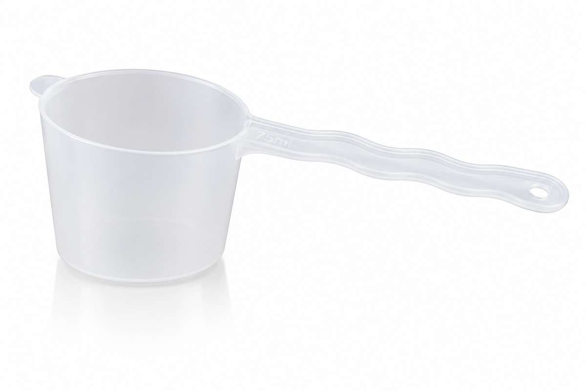 75 ml Clear Scoop - Scalloped Handle (100's)