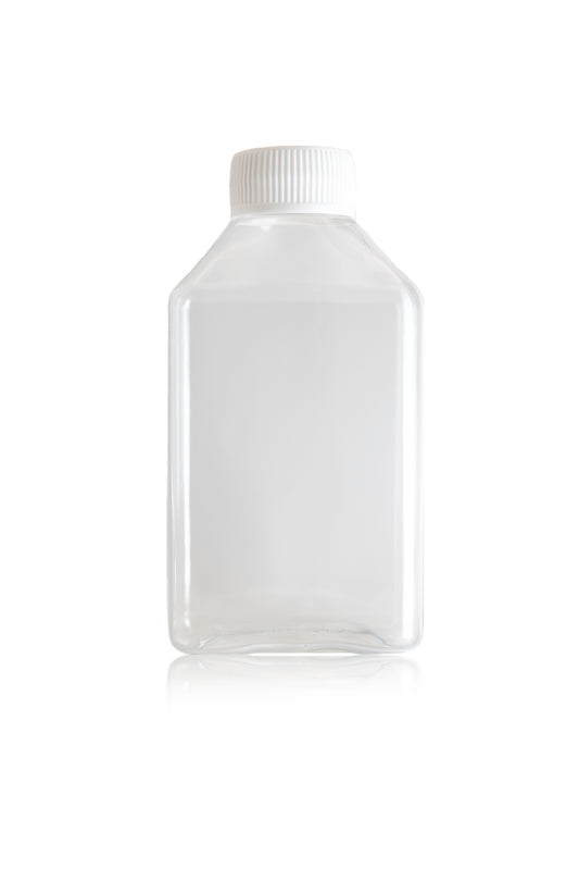 Medical Rectangular Bottle 150ml with White Screw Cap (100's)