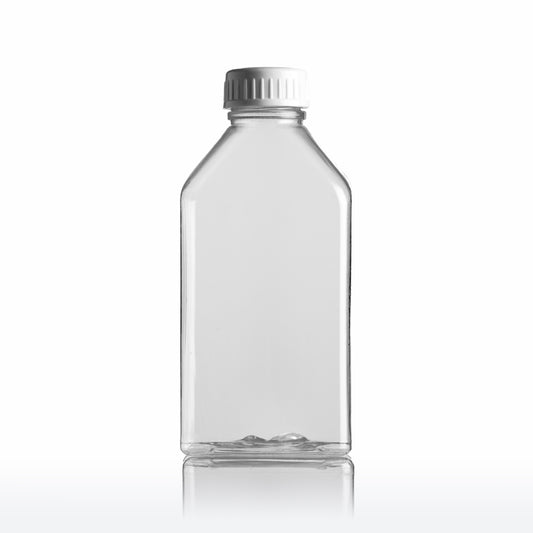 Medical Rectangular Bottle 150ml with White Screw Cap (100's)