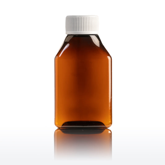 Medical Rectangular Bottle 75ml with White Screw Cap (100's)
