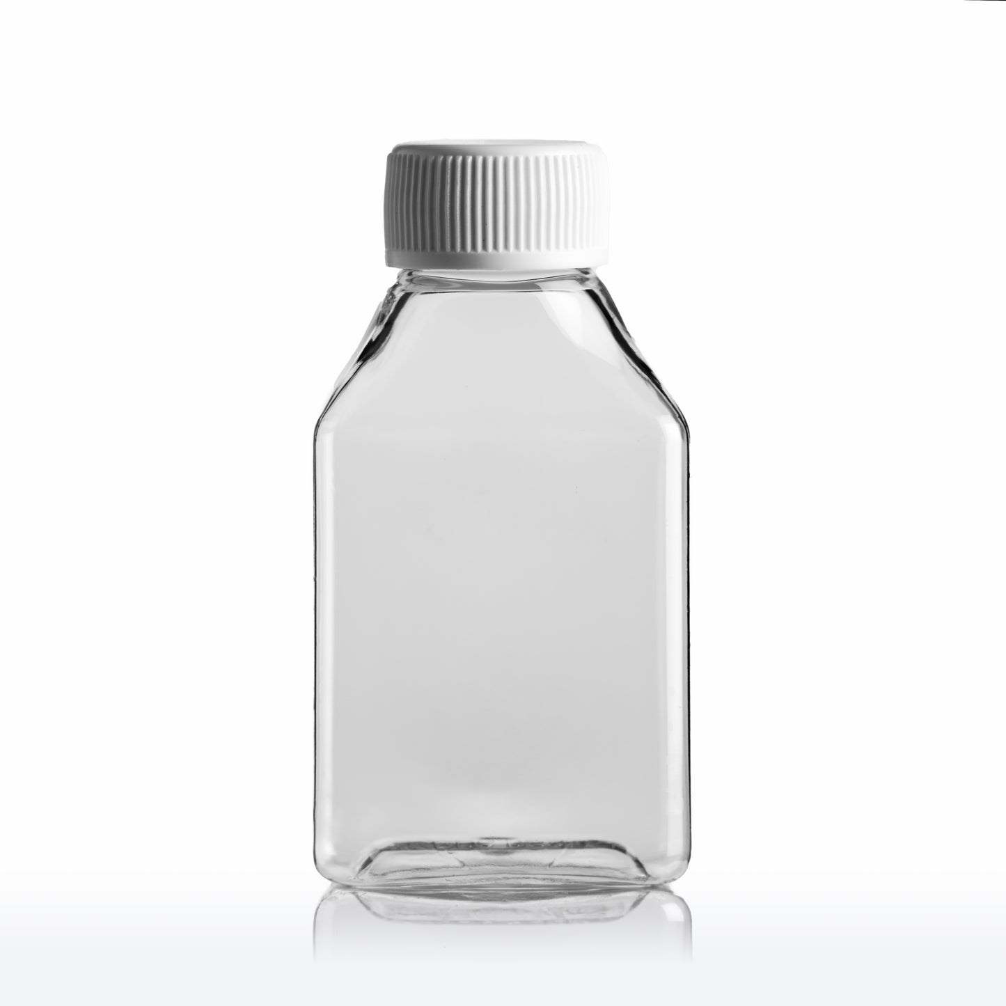 Medical Rectangular Bottle 75ml with White Screw Cap (100's)