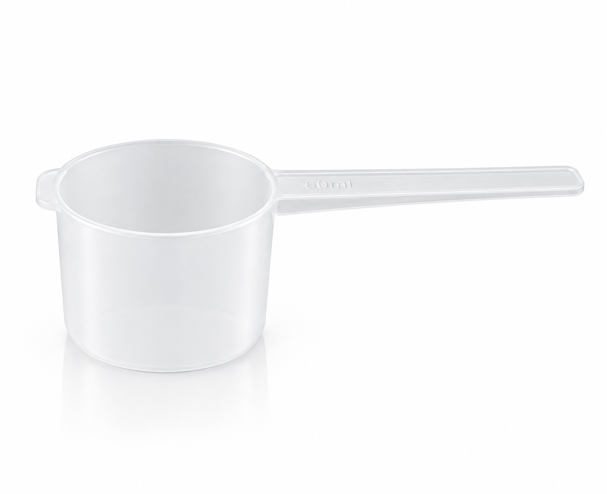 60 ml Clear Scoop - Long Handle (100's)
