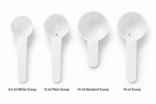 12 ml White Plain Scoop (100's)